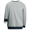 thumbnail image 2 of Thrilos Mens Sweatshirts Fleece Crewneck Long Sleeve Sweatshirt Color Block Midweight Pullover Shirts Work Tops, 2 of 7