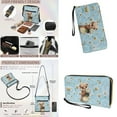 thumbnail image 4 of ZUXONGSY Otter Daisy Flower Print Women's PU Leather Crossbody Hobo Bag & Wallet Set, Adjustable Strap Satchel Purse with Multi-Pockets for Everyday Use, 4 of 5