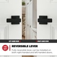 thumbnail image 2 of Kwikset Breton Square Half-Dummy Lever Doorknob Matte Black, 2 of 8