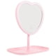 thumbnail image 3 of GOOHOCHY Espejo de maquillaje LED recargable por USB, espejo de escritorio con forma de corazón para mujer, 3 of 8