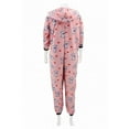 thumbnail image 3 of COUVER Women Hooded Hoodie Fleece Pajama Sleepwear Loungewear, Puppy / Pink, L, One-Piece, 3 of 3