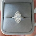 thumbnail image 2 of Forever Jewels 1.50Ct Marquise Cut Moissanite Women Halo Engagement Ring 14K White Gold Plated, 2 of 5