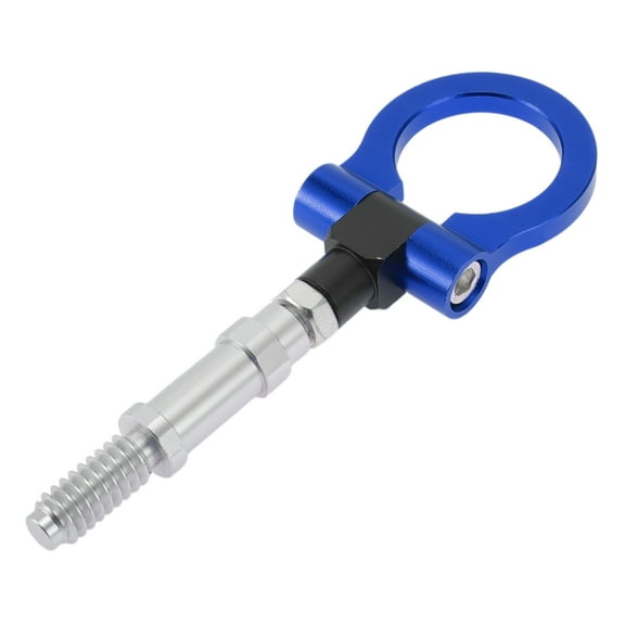 Unique Bargains Tow Bars For Vehicles for Volkswagen MK7 2014-2022 Front Rear Tow Hook 11mm Aluminum Alloy 122mm Blue 1 Set