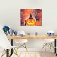 thumbnail image 5 of Susaid Halloween Pattern Canvas Wall Decor Poster Framed Artwork Decoration for Bedroom Home Office Ready to Hang,Horizontal, 5 of 6