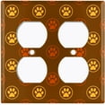 thumbnail image 3 of Metal Light Switch Plate Cover Puppy Paw Print Logo Orange Yellow Brown DOG040, 3 of 13
