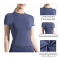 thumbnail image 2 of Baiways Women's Seamless Workout Tops Breathable Short Sleeve Gym Shirts Running Yoga Athletic T-Shirts, 2 of 6
