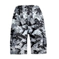 thumbnail image 4 of OIOLOYJM Camo Cargo Shorts for Men Drawstring Elastic Waist Relaxed Fit Casual Outdoor Workout Joggers Work Hiking Outfits with Pockets White 2XL, 4 of 4