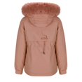 thumbnail image 4 of XUNKUSGA Women's Winter Coats Fleece Lined Women's Parka Coat Solid Color Cotton Padded Jacket Casual Zip Closure Winter Coats for Women with Removable Hood and Pockets M-3XL Pink, 4 of 6