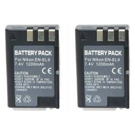 2 Pack EN-EL9 Replacement Battery for Nikon D3000, D5000, D40, D40x, D60,
