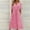 Pink, variant on Sentmoon Sun Dress Plus Size Regular Fit Fashion 2026 Solid Color Cocktail Dresses for Women Short Sleeve V Neck Button Down Vacation Breathable Summer Dresses Blue XXXL