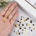 thumbnail image 5 of 15Sets Brass Ball Head Stud Rivets, 8mm Screw Back Button Nipple Rivet Golden, 5 of 7