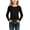 Black, variant on Maean Girls Long Sleeve Shirts Crewneck Ribbed Casual Stretchy Tops Tees Undershirts for Kids Toddler