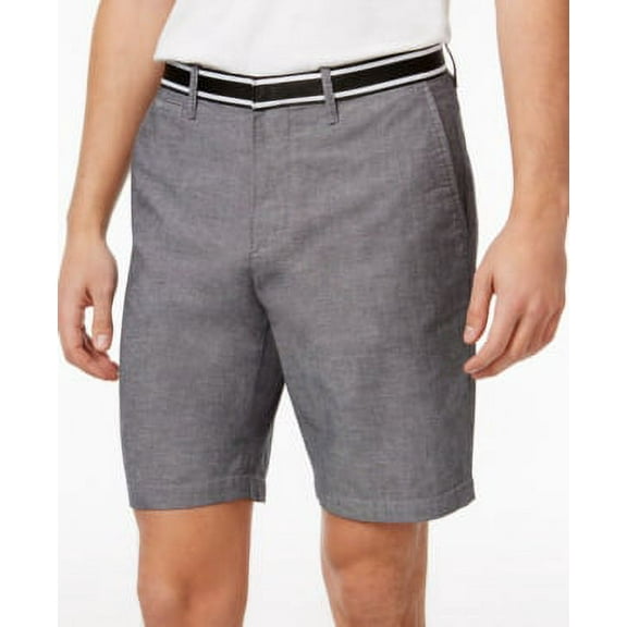 Original Penguin TRUE BLACK Grosgrain Trim Oxford 10" Shorts, US 38