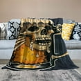 thumbnail image 2 of JEUXUS Cheers Beer Glass Hand Bones Throw Blanket for Couch Bed Sofa Blankets Super Soft Warm Cozy Flannel Throw Blanket, 2 of 6