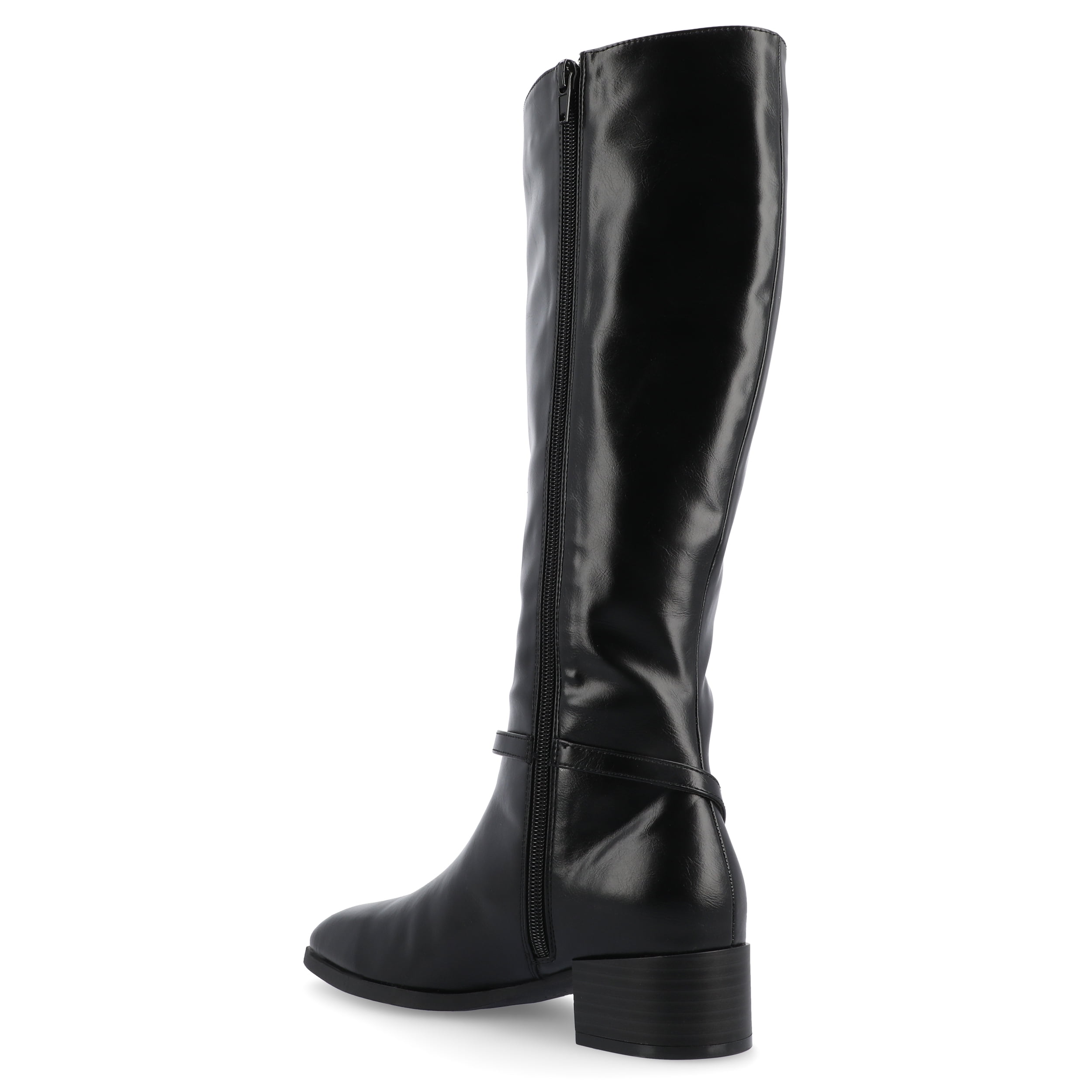 Journee Womens Rhianah Stacked Block Heel Square Toe Boots