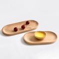 thumbnail image 3 of FeiraDeVaidade Mini Serving Tray for Jewellery Key  Oval Wood Dessert Cup Tray  Small Cheese Plate  Tableware Decorative Tray, 3 of 6