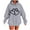 Gray, variant on Hooded Sweatshirts for Womens Fall Fashion Hoodies Casual Loose Love Printed Outdoor Hoody Jackets Round Neck Long Sleeve Hoodie Pullover Winter Outwears with Pocket