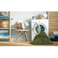 thumbnail image 2 of Ahgly Company Machine Washable Indoor Square Contemporary Army Green Area Rugs, 7' Square, 2 of 7