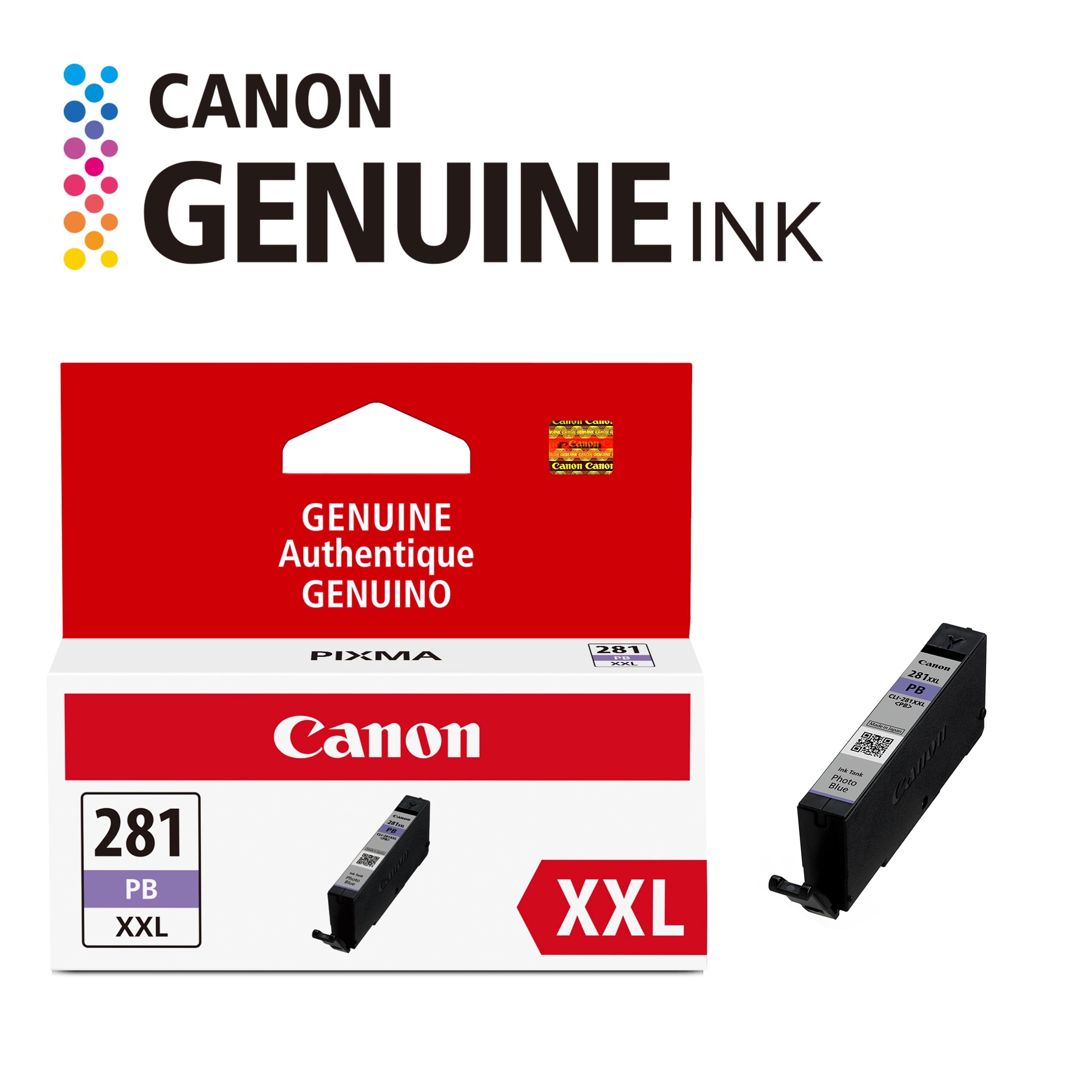 (2 pack) Canon CLI-281 XXL PB Photo Blue Ink Cartridge