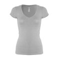 thumbnail image 3 of Bozzolo Women's Plain Basic V Neck Short Sleeve Cotton T-Shirts - RT1010V, 3 of 10