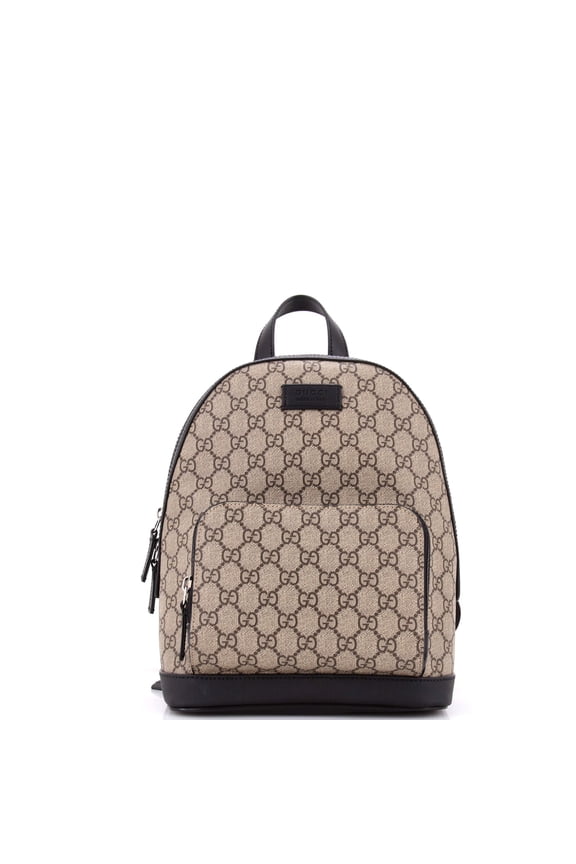 Pre-Owned Zip Pocket Backpack GG Coated Canvas Small By Rebag