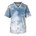 thumbnail image 1 of Men's Printed Short Sleeve V-neck Tops Working Pocket Blouse M, 1 of 3