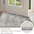 thumbnail image 3 of Buganda Area Rug for Living Room 2'X3', Washable Artificial Wool Area Rug, Low Pile Non-Slip Carpet for Bedroom Office Dining Room, Light Beige, 3 of 9