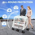 thumbnail image 2 of PAHTTO Waterproof All-Round Protection Stroller Rain Cover for Double Strollers, Clear, 2 of 7