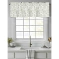 thumbnail image 4 of White Sage Green Plant Print Valances Curtain Kitchen Rod Pocket Short Panels Window Treatment Topper Curtains for Living Bedroom 1 Panel 54x18 inch, 4 of 9