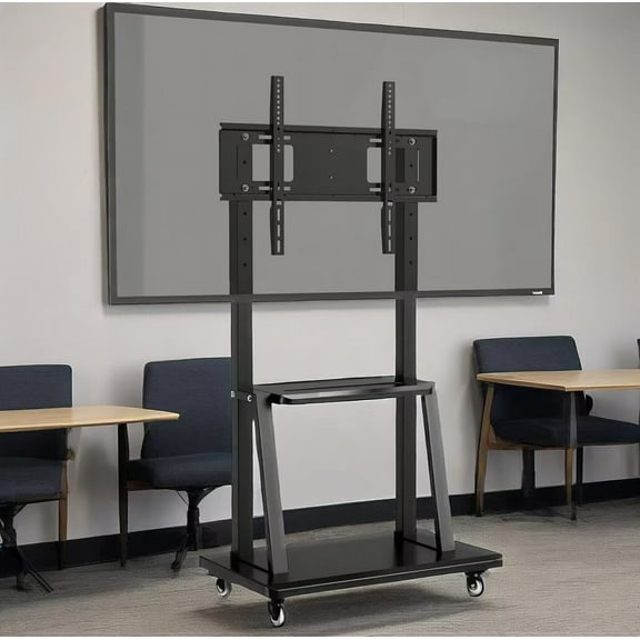 OmninexHub Mobile TV Stand Rolling TV Cart with Adjustable Shelf up To 70"LCD LED OLED Plasma Flat Panel Screen up To 176 Lbs for Living Room And Office