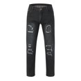 thumbnail image 4 of Ketyyh-chn99 Men's Pants Fashion Comfort Waist Pants Slim Fit Stretch Jeans Black,M, 4 of 5