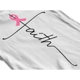 thumbnail image 3 of Breast Cancer Support Faith Cross Men's T-shirt, M, Heather Gray, 3 of 5