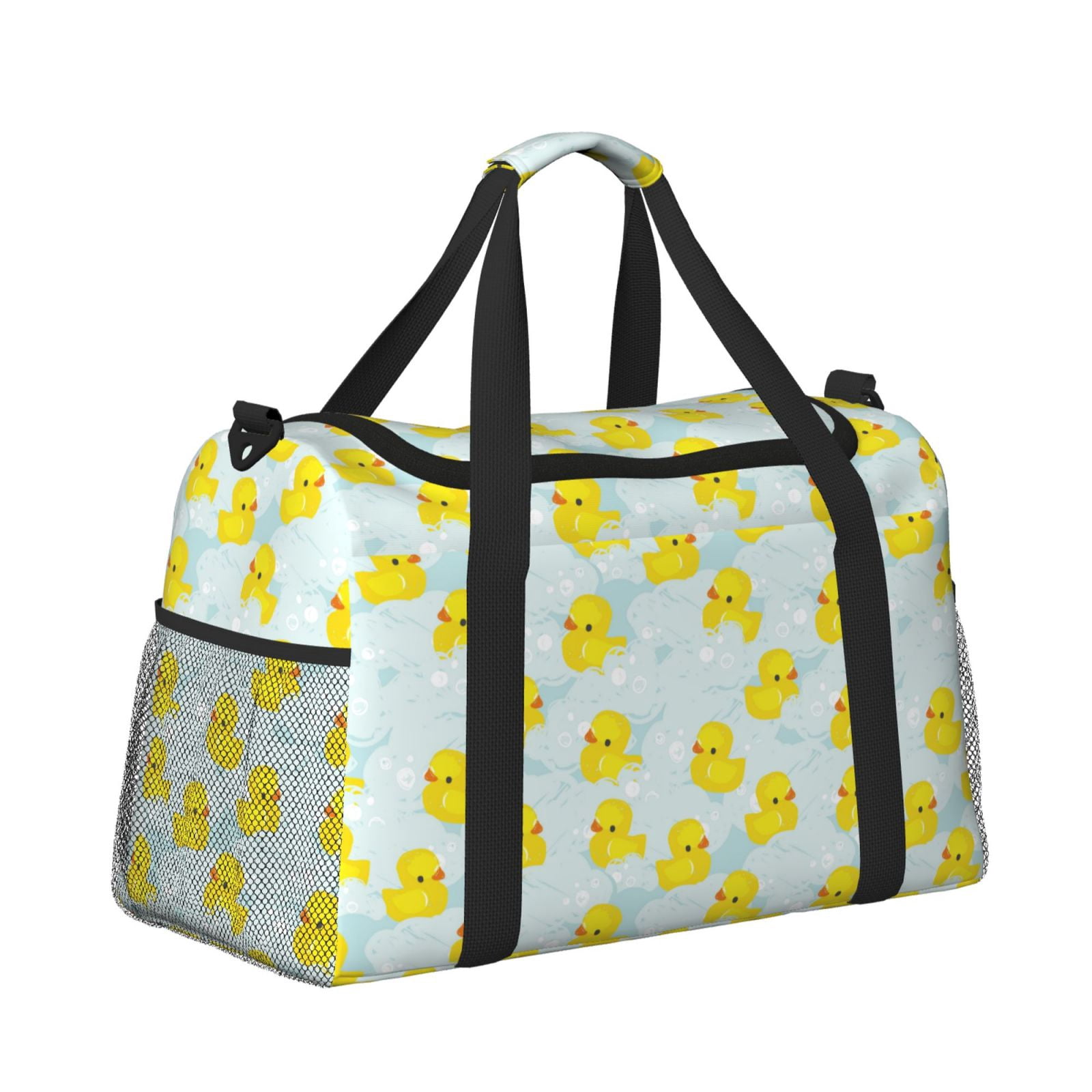 Fuzoiu cute rubber duck Print Travel Duffle Bag,Carry On Tote Bags,Duffel Bag,Sport Gym Bag, Hospital Bag for Labor and Delivery, Overnight Bag,Luggage Bag