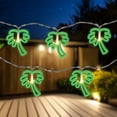 thumbnail image 1 of Northlight LED Palm Tree Patio Light Set - Green - 4' Clear Wire - 10ct, 1 of 6