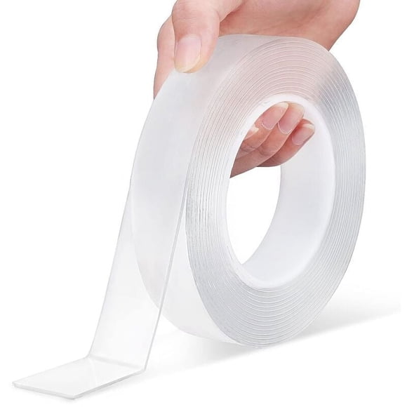 Extra Strong Double Sided Tape, Transparent Two Sided Tape with Strong Viscosity, Multifunctional Traceless Washable Adhesive Tape for Carpet, Kitchen or Office, etc.