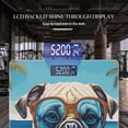 thumbnail image 3 of High Precision Body Weight Scale Smart Bathroom Scales with Large LCD Display(400lbs),Decorative for Bedroom-Pug Dog Wearing Glasses, With Palm Trees In The Background, 3 of 4
