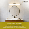 thumbnail image 2 of Kuzco Jane 24-inch LED Bathroom Light in Black with White Acrylic Diffuser, 2 of 7