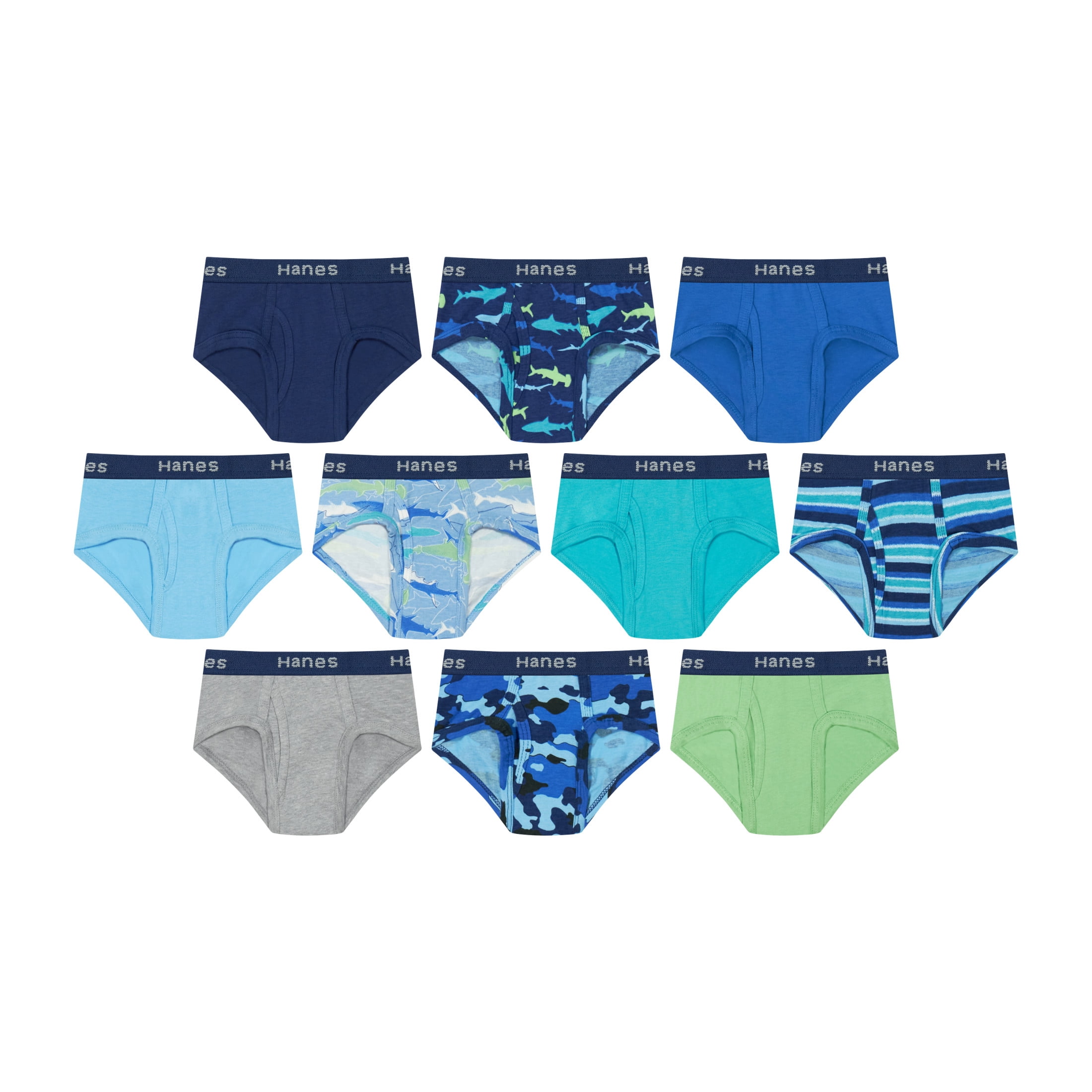 Hanes Infants/Toddlers Brief Underwear, Toddler Boys' Cotton Stretch Briefs