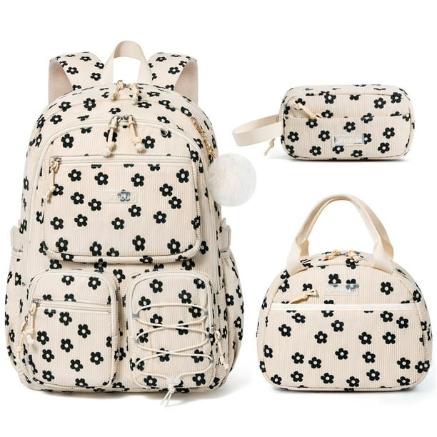 Mochila escolar Fimibuke de pana para niños, 3 unidades, con lonchera y bolsa