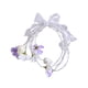 thumbnail image 2 of Ramo de novia con lazo de perlas y seda | Ramo de novia artificial para la niña de las flores | Arreglo floral artificial para la decoración de la fiesta de la iglesia de la boda, 2 of 6