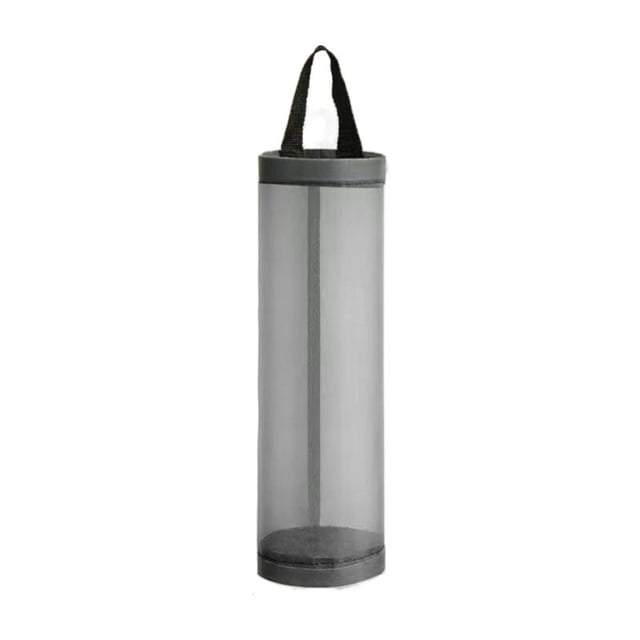 Dispensador de bolsas de plástico, soporte colgante, organizador de bolsas de basura de malla plegable, soporte de reciclaje, cubo de basura