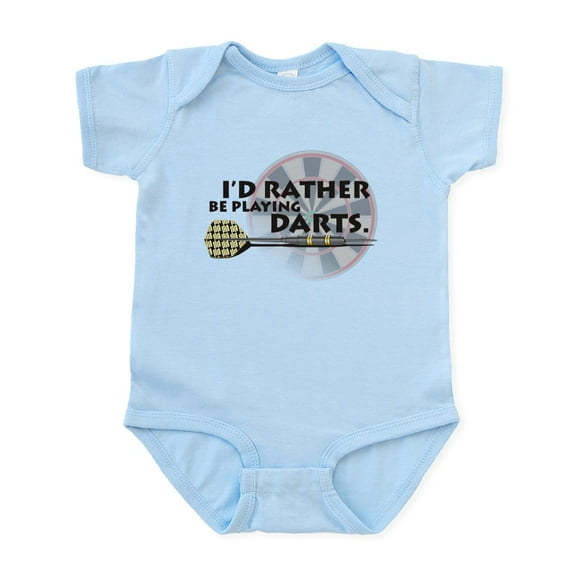 CafePress - I'd Rather Be Playing Darts! Infant Bodysuit - Baby Light Bodysuit, Size Newborn - 24 Months