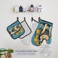 thumbnail image 5 of Bulldog with Luggage 5 Pcs Kitchen Set Heat Resistant Oven Mitts and Non-Slip Pot Holders with Adjustable Cooking Apron, 5 of 6