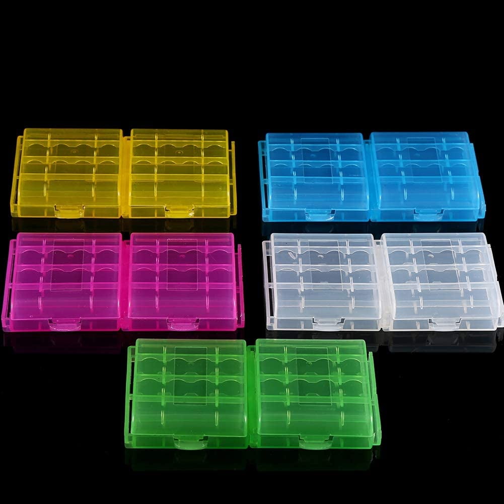 5/10pcs Precision Plastic Translucent Case Holder Storage Box for AA AAA Battery 