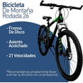 thumbnail image 2 of Bicicleta de Montaña Bluelander Rodada 26 Negro/Verde, 2 of 5