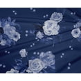 thumbnail image 4 of oneOone Polyester Spandex Navy Blue Fabric Florals Craft Projects Decor Fabric Printed By The Yard 56 Inch Wide-Y3E, 4 of 4