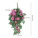 thumbnail image 4 of Decoración de flores artificiales de ratán, 6 cabezas de rosas colgantes falsas, plantas de enredadera de seda sintética de ratán para decoración de fondo de sala de bodas DIY, 4 of 7
