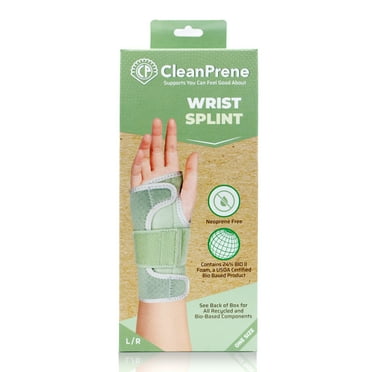 CleanPrene Wrist Splint, Sustainable, Biobased Support, One Size, Fits Left or Right