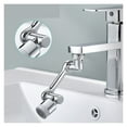 thumbnail image 2 of 1080°Rotating Splash Filter Faucet 2 Way Valve For Faucet Brass Nozzle Robotic Arm Swivel Faucet Aerator Extender For Bathroom ,Easy to Install, 2 of 6