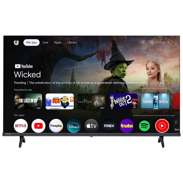 Televisión LED Smart TV Hisense 43H40G de 43", Resolución 1920 x 1080 (Full HD 1080p), Google TV, Color Negro.